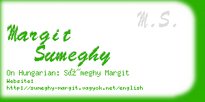 margit sumeghy business card